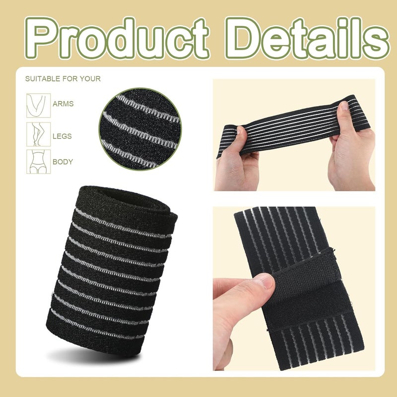 Threlaco 7 Pcs Laser Lipo Machine Elastic Bandage Spare Parts Wrap 3 Size for Slimming Beauty Machine Lipo Laser Bands Beauty Device Straps Accessories Adjustable Pad Band Wrap - Image 3